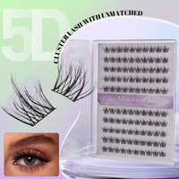 5D Self Adhesive DIY Lash Extension Kit Lash Clusters No Glue Needed DIY Eyelash Extension Pre Glued Cluster Lashes Makeup Tools