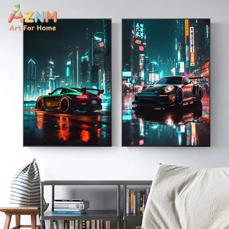 

Настенный художественный принт AZNM Classic Car, одинарный постер на холсте без рамы, высококачественный экологически чистый полипропиленовый материал с картонным тубусом.