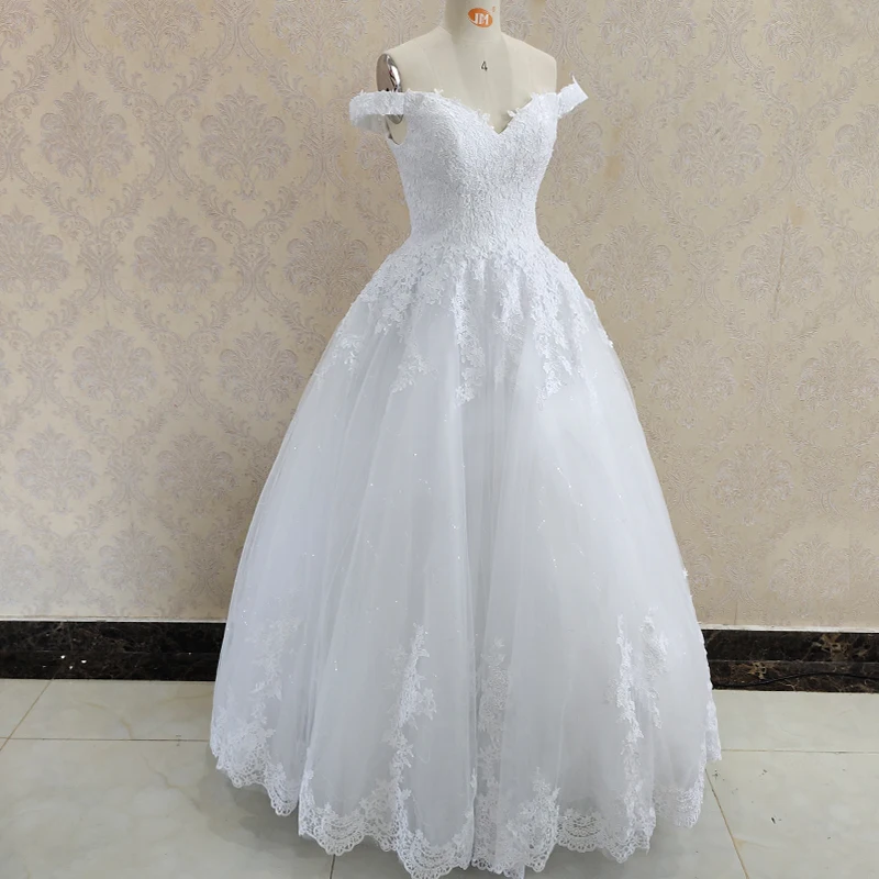 Abito da Sposa Personalizzato ZJ9159 Stile Principessa 2026 con Scollatura a Cuore, Applicazioni, Spalle Scoperte e Schiena Nuda per Spose