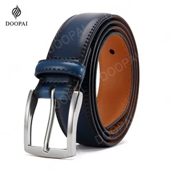 105 125 155cm Plus Size Men Belts High Quality Genuine Leather LONG Large Pin Buckle Metal Automatic Buckle Male Belts Strap Mal