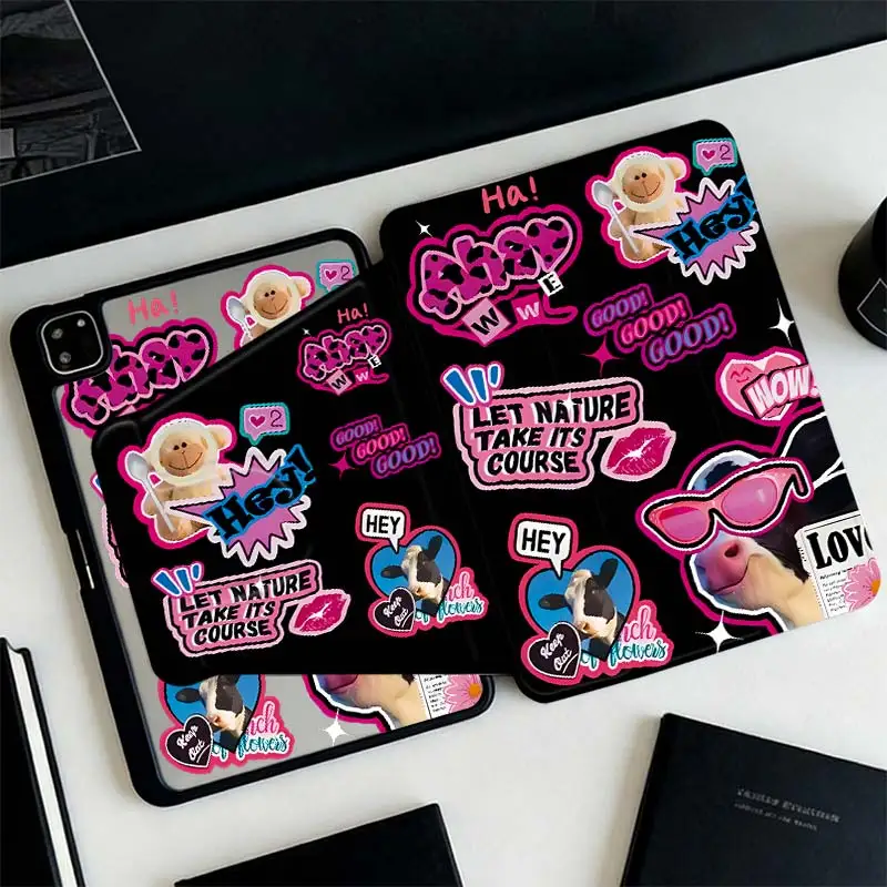 360°Rotatable Tri-Fold Stand Cover For iPad 10.2 7/8/9 4/5 10.9 10th IPad Mini6 8.3 Pro 10.5 Pro11 iPad A16 2025 11 Air11/13