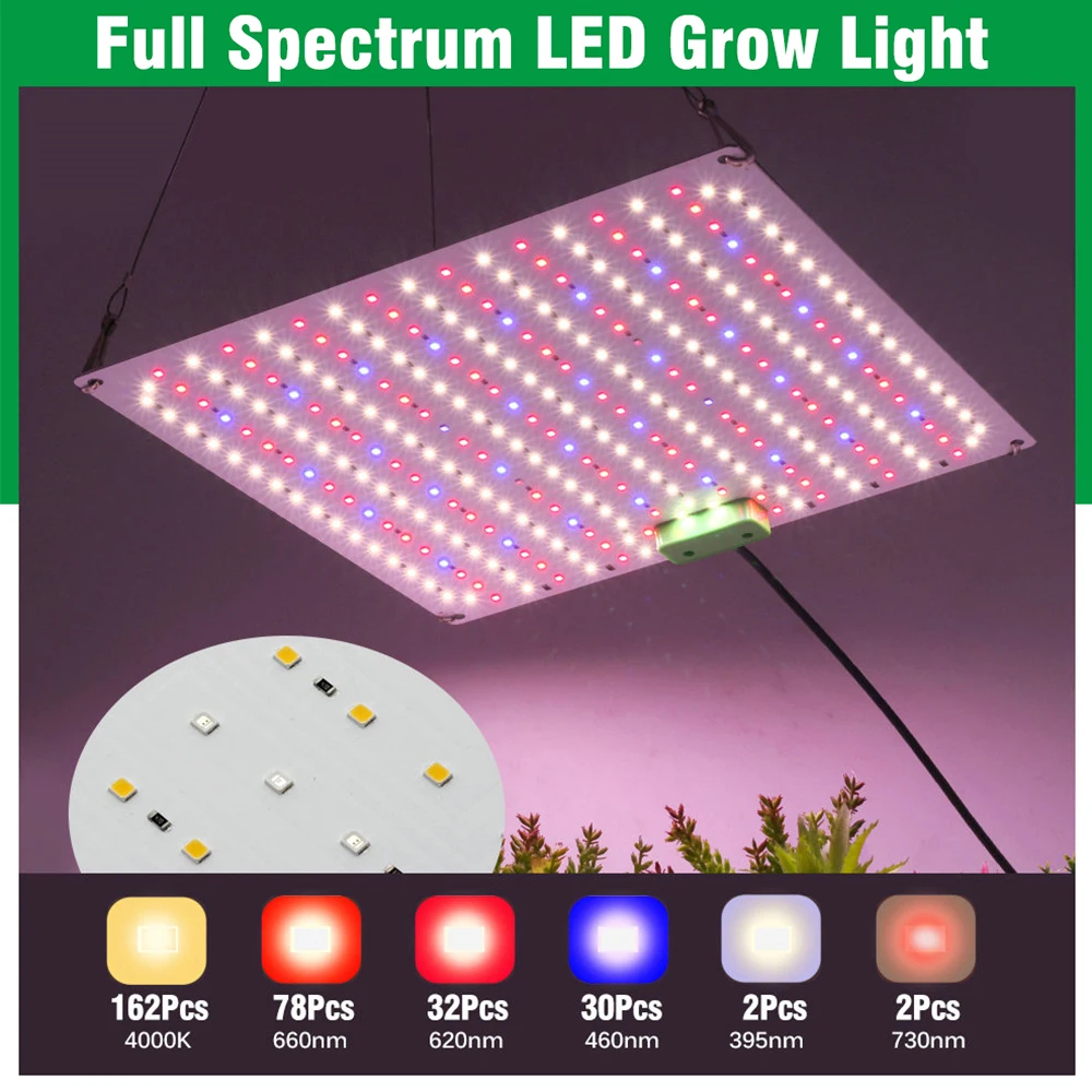 Efficient Quantum Board LED Growth Lamp With Remote Control Full Spectrum Indoor Plant Growth Lamp With Multiple Modes