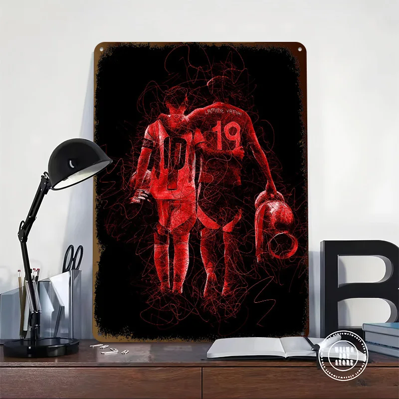 Lamine Yamal Tinplate Poster Customized Wall Art Vintage Metal Signs Retro Tin Plaque for Gaming Decoration Room Office Decor