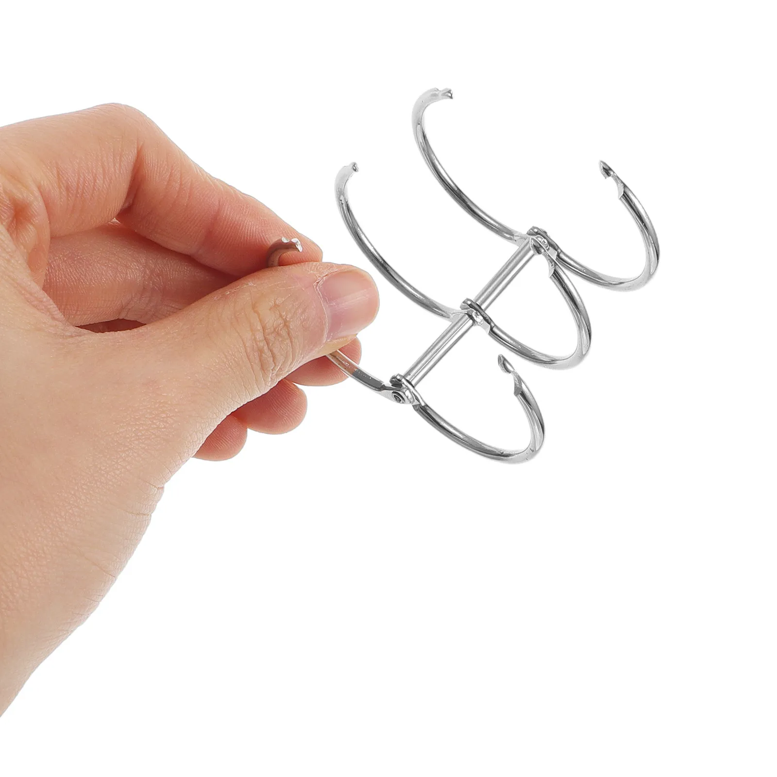 4 Pcs Index Card Ring Metal Loose Leaf Binders Snap Split Hinged Snap Closure for DIY Scrapbook Album