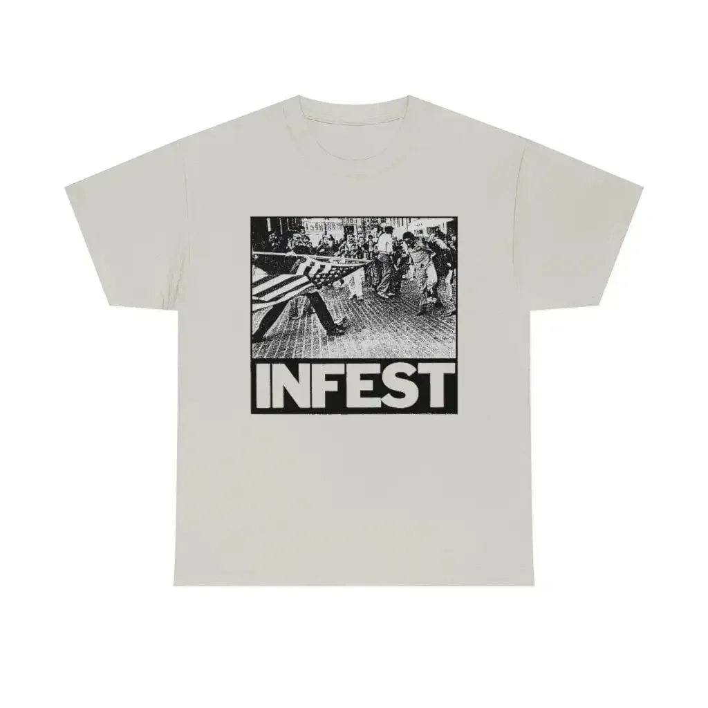 Infest T Shirt Old School Hardcore Grindcore 10 colorways heavy cotton