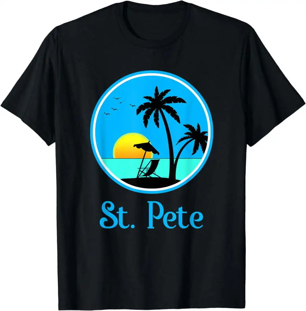 St. Pete Souvenir St. Petersburg Vacation T-Shirt Anime Graphic T-shirts High Quality 100%Cotton Short Sleeve