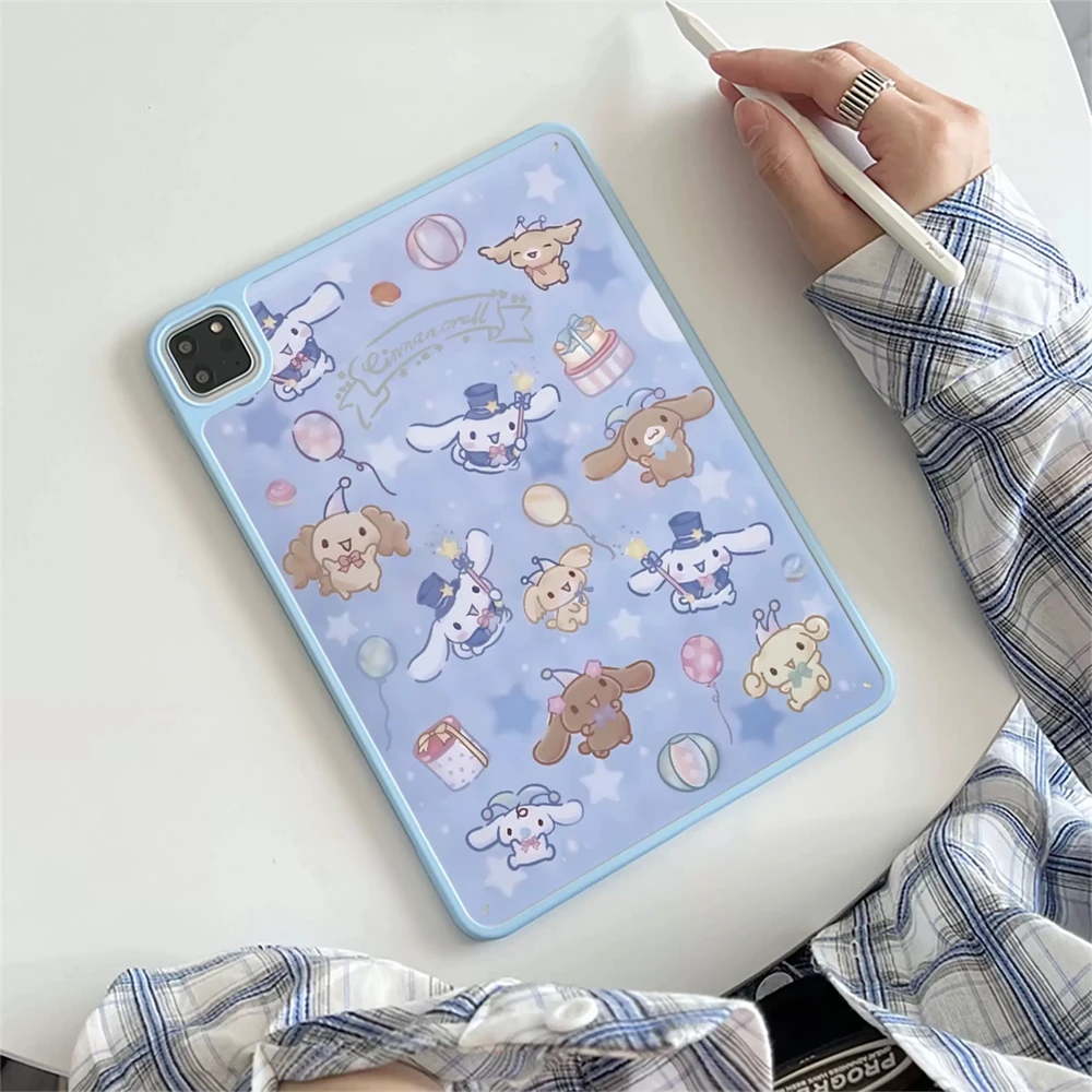 حافظة كمبيوتر لوحي كرتونية لطيفة لهاتف ابل ايباد برو 2024 11 بوصة 2025 Air 5/4 10.9 10th 11th 9.7 10.2/10.5 mini 6 7 غطاء أكريليك