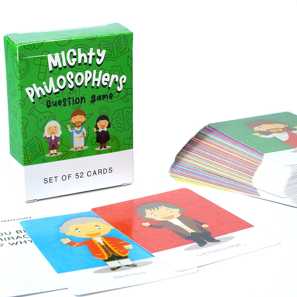 The School of Mindfulness Mighty Philosophers Question Deck Card Game Take Turns Asking and Answering Imaginative Card Game