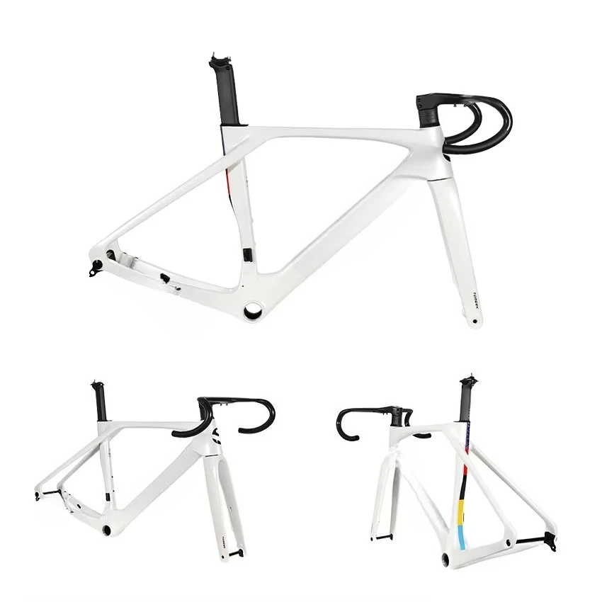 

Bicycle Frame 700C * 32C Disc Brake Full Internal Wiring BBT47 Through Axle Road Bicycle Frame Set