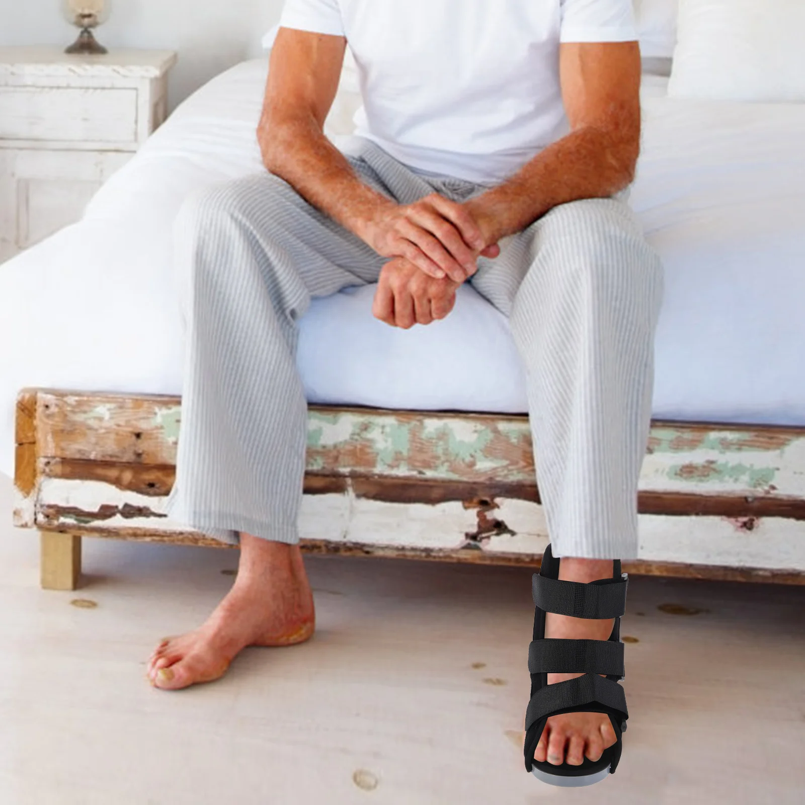 Voet Enkel Vaste Schoen Verstelbare Orthopedische Stabilisator Anti-Rotatie Brace Ademend Composiet Doek Verstuiking Revalidatie