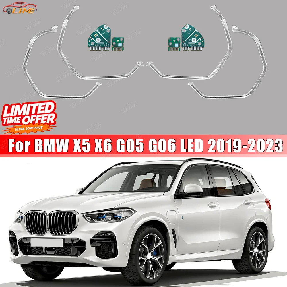 

Fit For BMW X5 X6 G05 G06 LED 2019-2023 Daytime running light bulb Light source chips DRL Headlight Light Guide Tubes