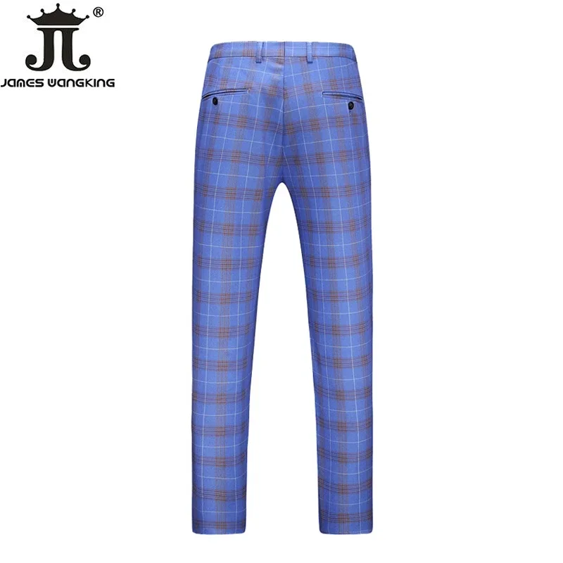 S-5XL High End Brand Plaid Men\'s Formal Business Office Suit Pants Groom Wedding Dress Trousers Male Casual Pants Checkered