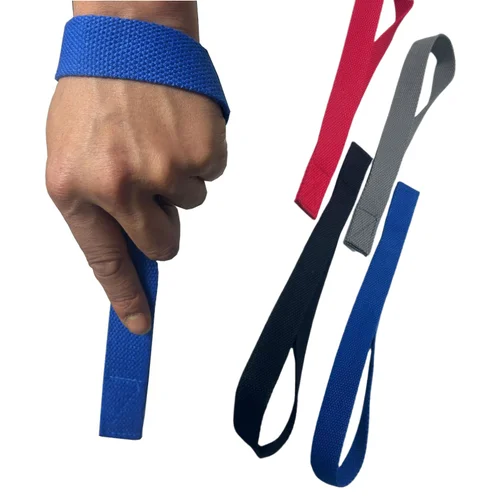 Imagen 1 del producto 1 par de correas de levantamiento para levantamiento de pesas, correas de muñeca duraderas de algodón, costuras reforzadas para gimnasio, levantamiento de pesas