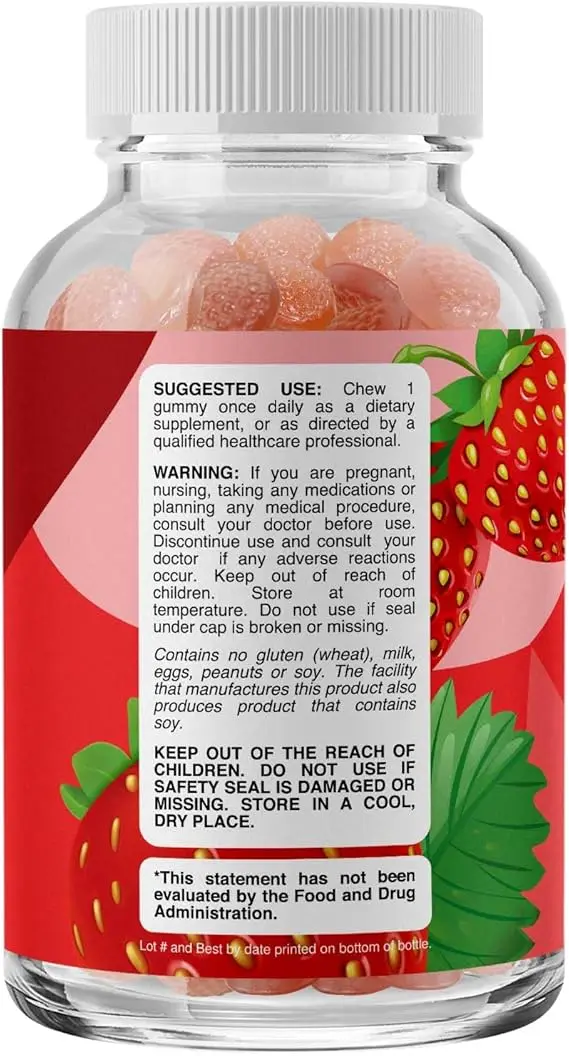 Gummies complessi di vitamina B per adulti-Gummies di energia naturale, contenenti 60 capsule di vitamine vegetariane del complesso B