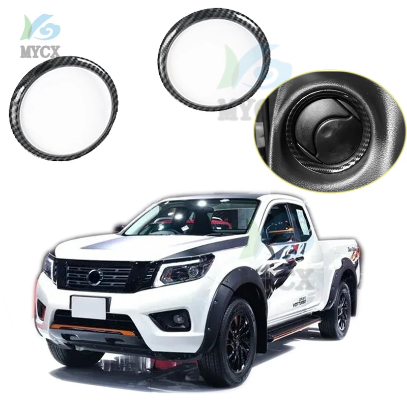 

2PCS carbon fiber ABS Sid Air Conditioning Vent Frame Trim For Nissan Navara NP300 ST 2019 2020 2021 2022 Car Accessories