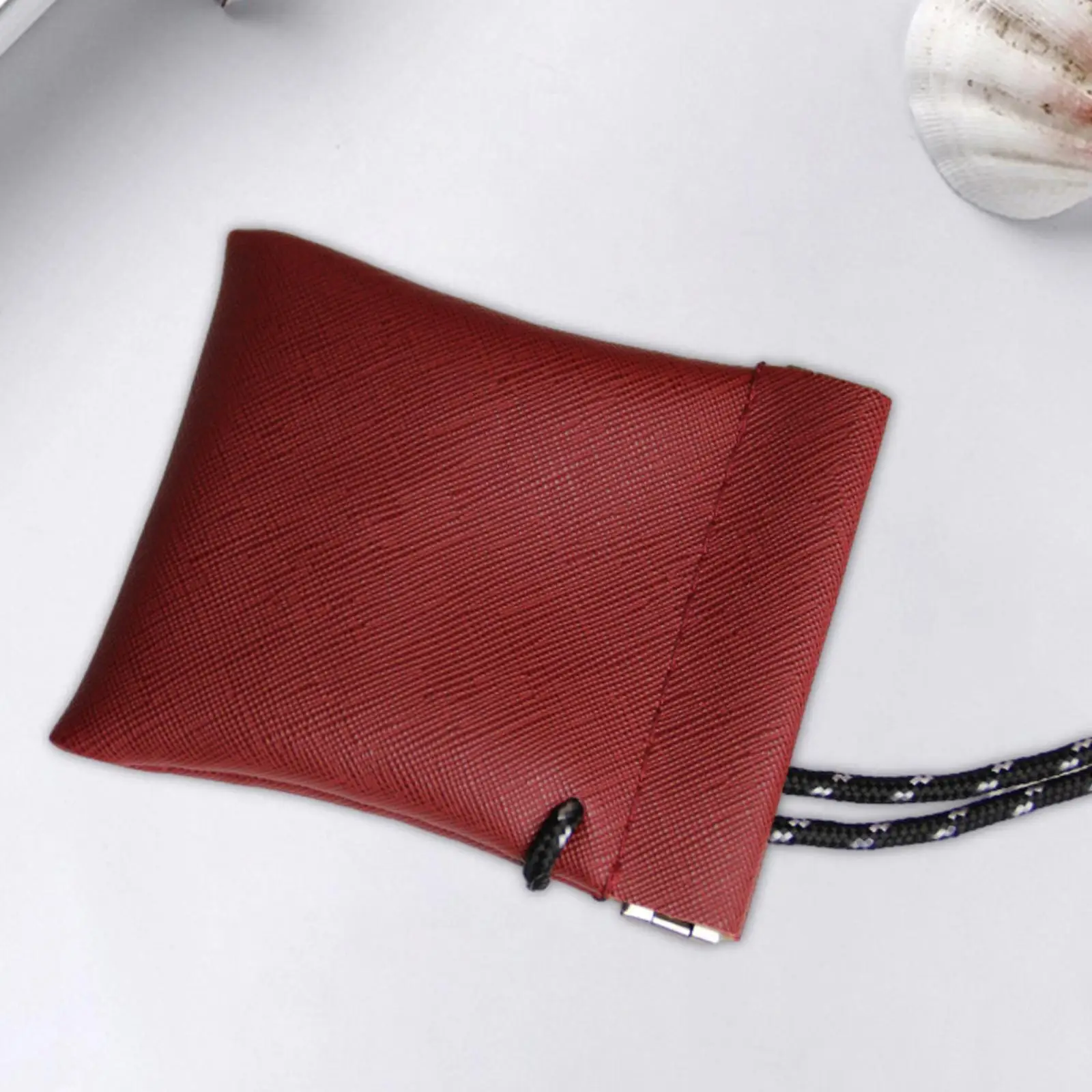 2xHanging Neck Pouch Key Bag Small Wallet Storage Bag for Men Women Earbud Bag Red