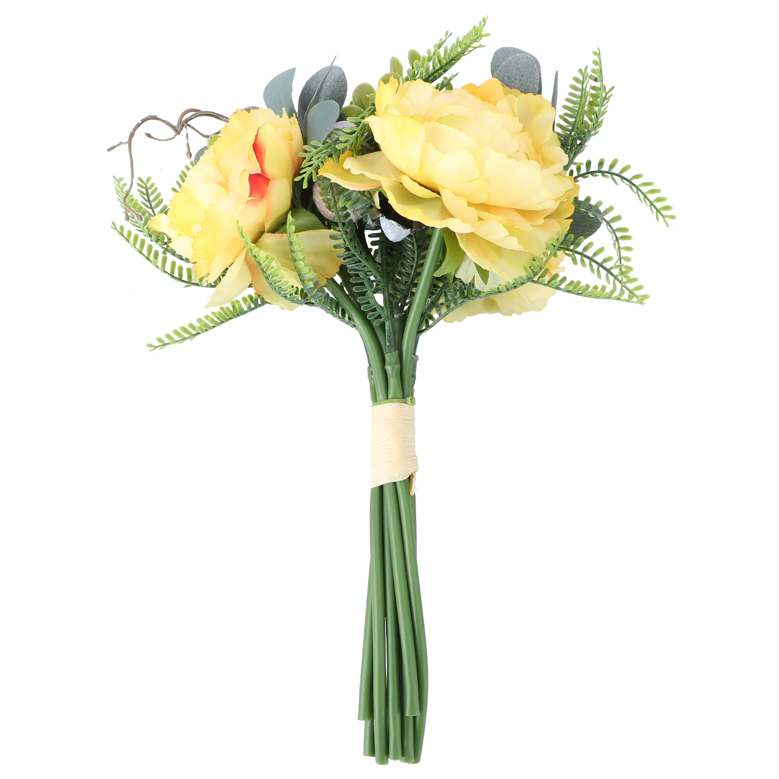 

1pc Wedding Bouquet Bridal Hand Flower Decoration Party Supply Emulation Floral Arrangement Home Holiday Decor Romantic Yellow
