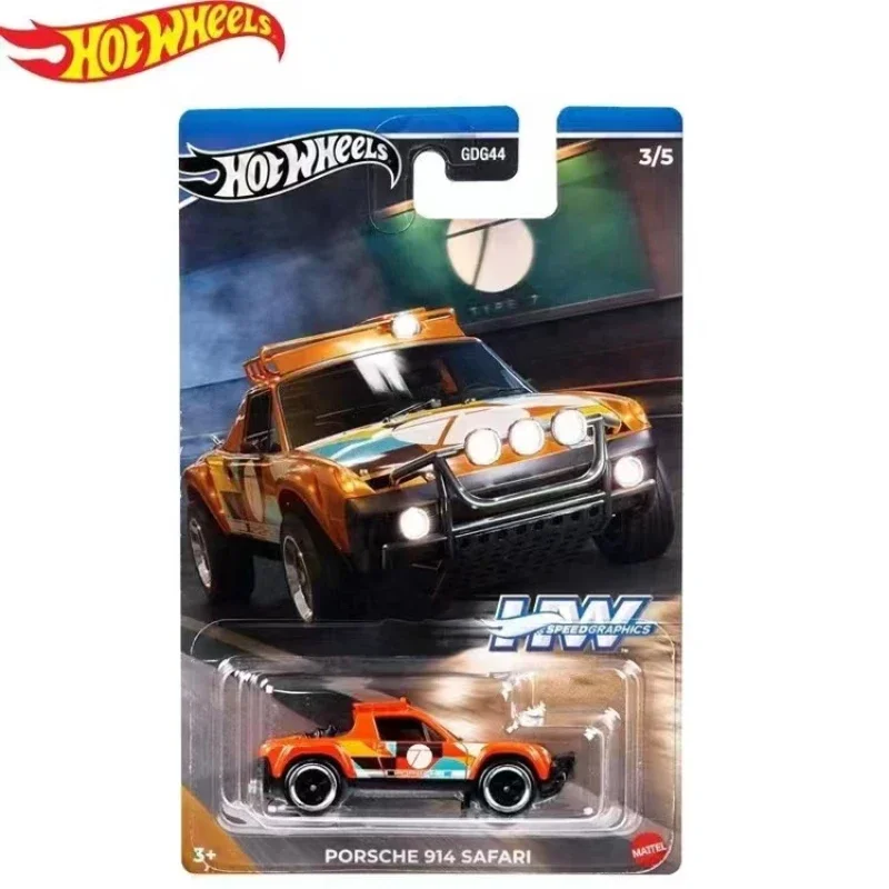 Original Hot Wheels Car Speed Graphics Boy Toy Scale 1/64 Diecast Porsche 914 Safari Mazda RX-3 Big Air Honda Civic Range Rover