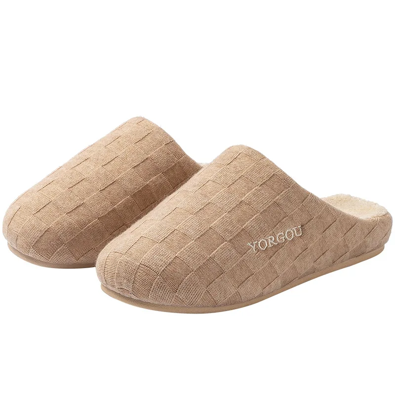 

Тапочки-тапочки мужские, новинка 2025 года, хлопковые тапочки в шахматном порядке, женские осенние и зимние теплые и плюшевые тапочки