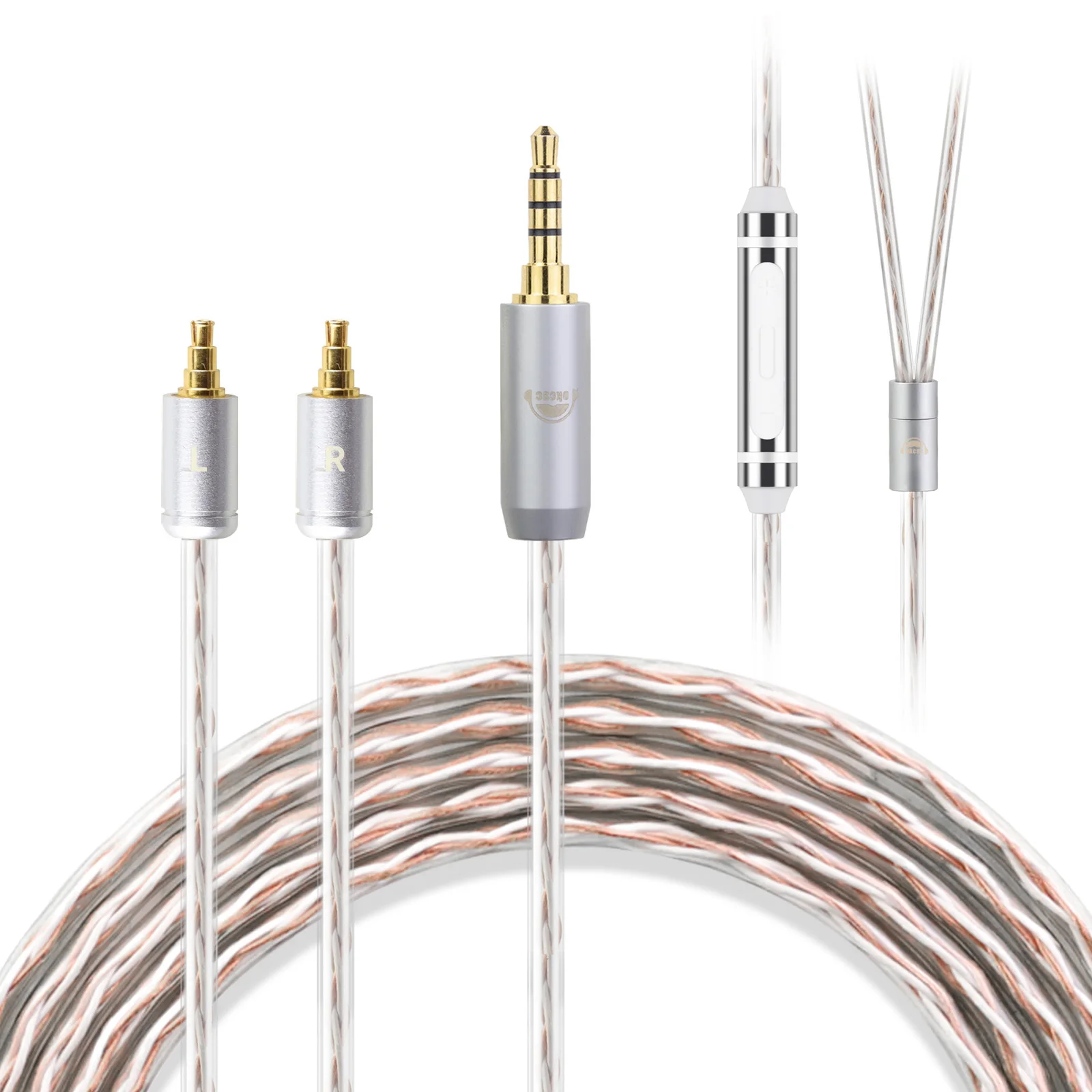 

OKCSC IE40PRO Standard Balanced Earphone Cable for SENNHEISER IE40PRO 2.5mm/3.5mm/4.4mm/Type-c Plug 4 Core Silver Plated Cable