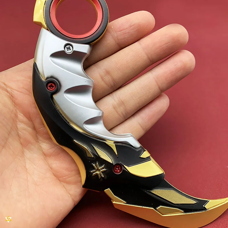 Valorant Melee Metal Modelo Brinquedo, Campeão Karambit, EP5 Garra Faca, Prime Vandal Faca, Jett Kunai, Xerold FANG, Venda quente