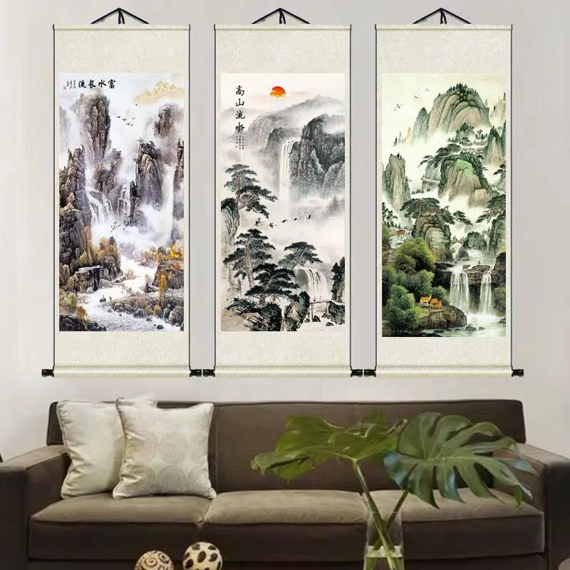 Welcome Pine Landscape Painting Chinese Living Room Home Office Hanging Painting Company Lucky Mural Room Decor Aesthetic