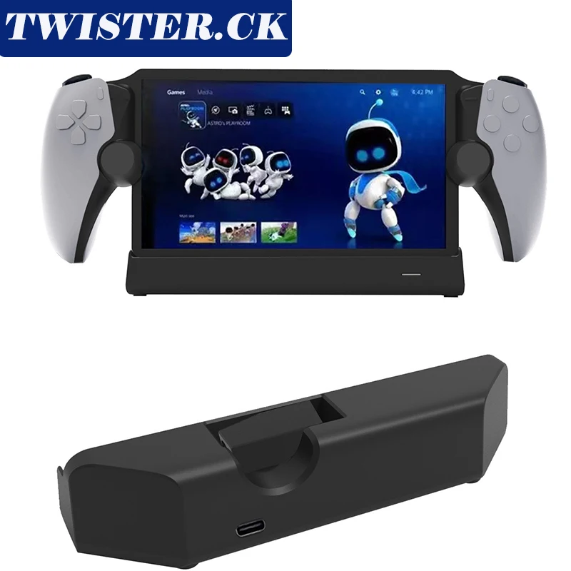 

New Handheld Charging Stand Holder Game Charging Dock With Charging Indicator Light Compatible For PS5 Handheld Game Controllers