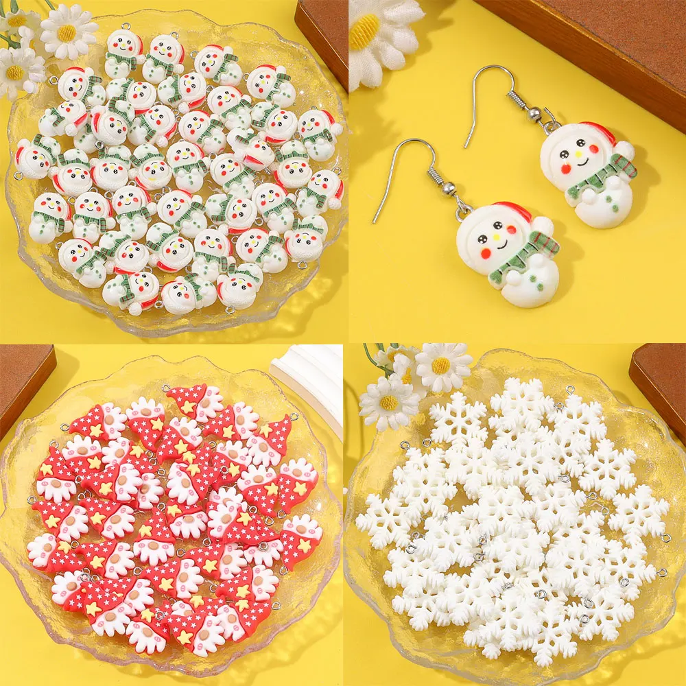 

3/9/17pcs Snowman Shaped Decorative Pendant DIY Bracelet Necklace Valentine's Day Christmas BeachVacation Decoration Accessories