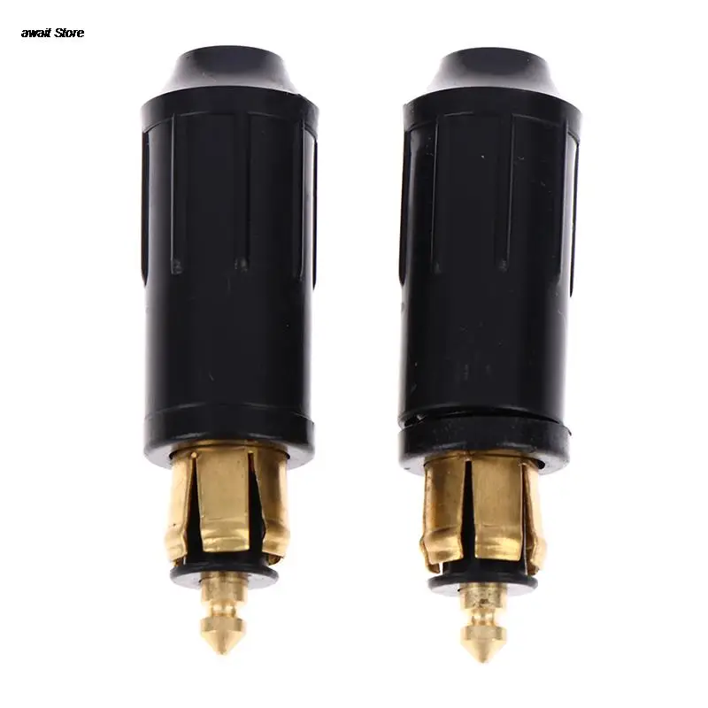 1Pcs DIY Din Hella Male Plug Powerlet Plug European Type 12V Cigarette Lighter Adapter Connector Fits BMW Motorcycles