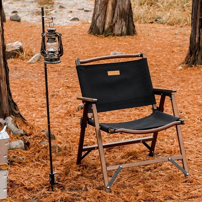 Mountainhiker-taburete de silla de madera maciza de haya Kermit Kurohara reforzado para acampar al aire libre