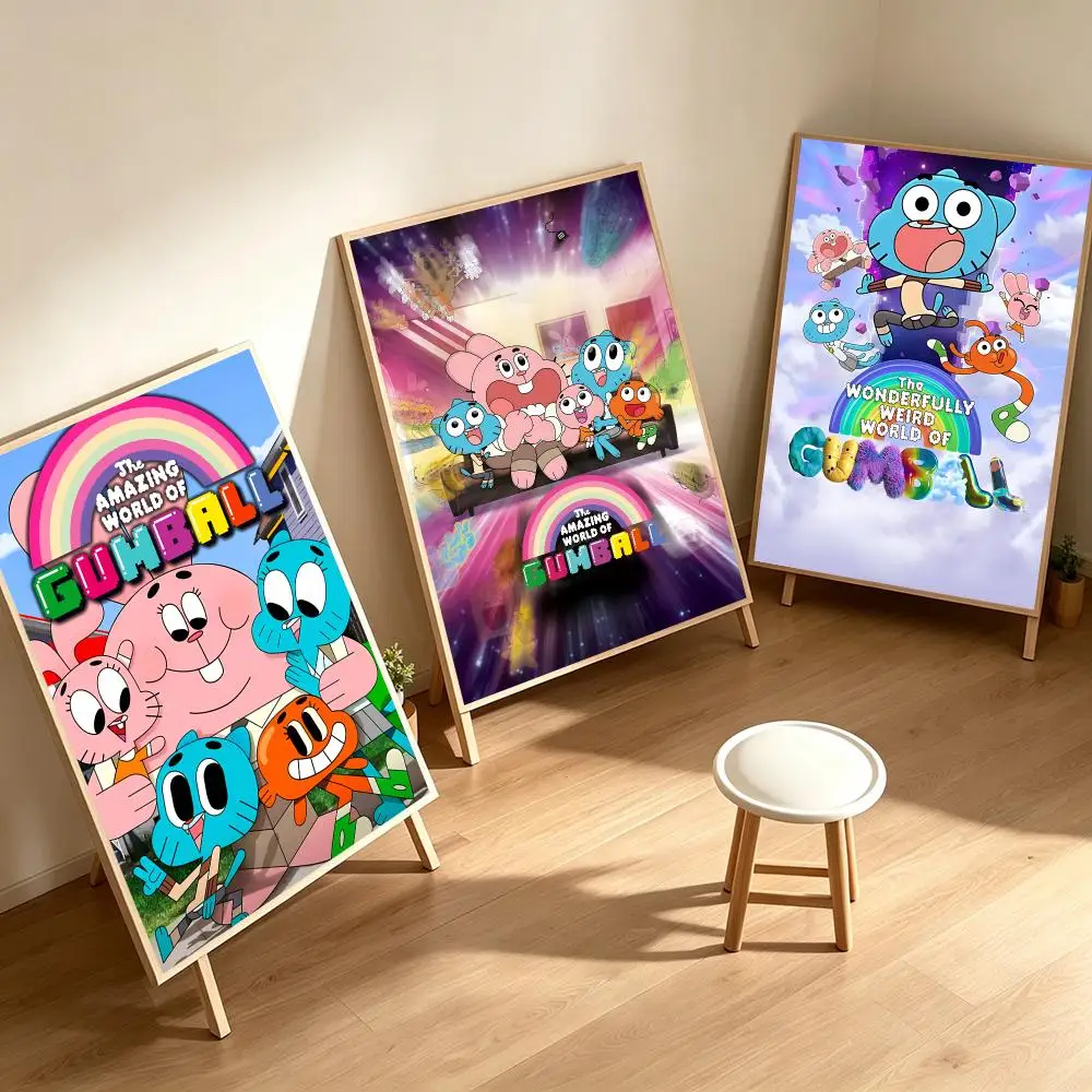 The Amazing World of Gumball Poster Poster HD Printing Cozy Healing Style Wall Art Home Decor For Living Room Bedroom Gift