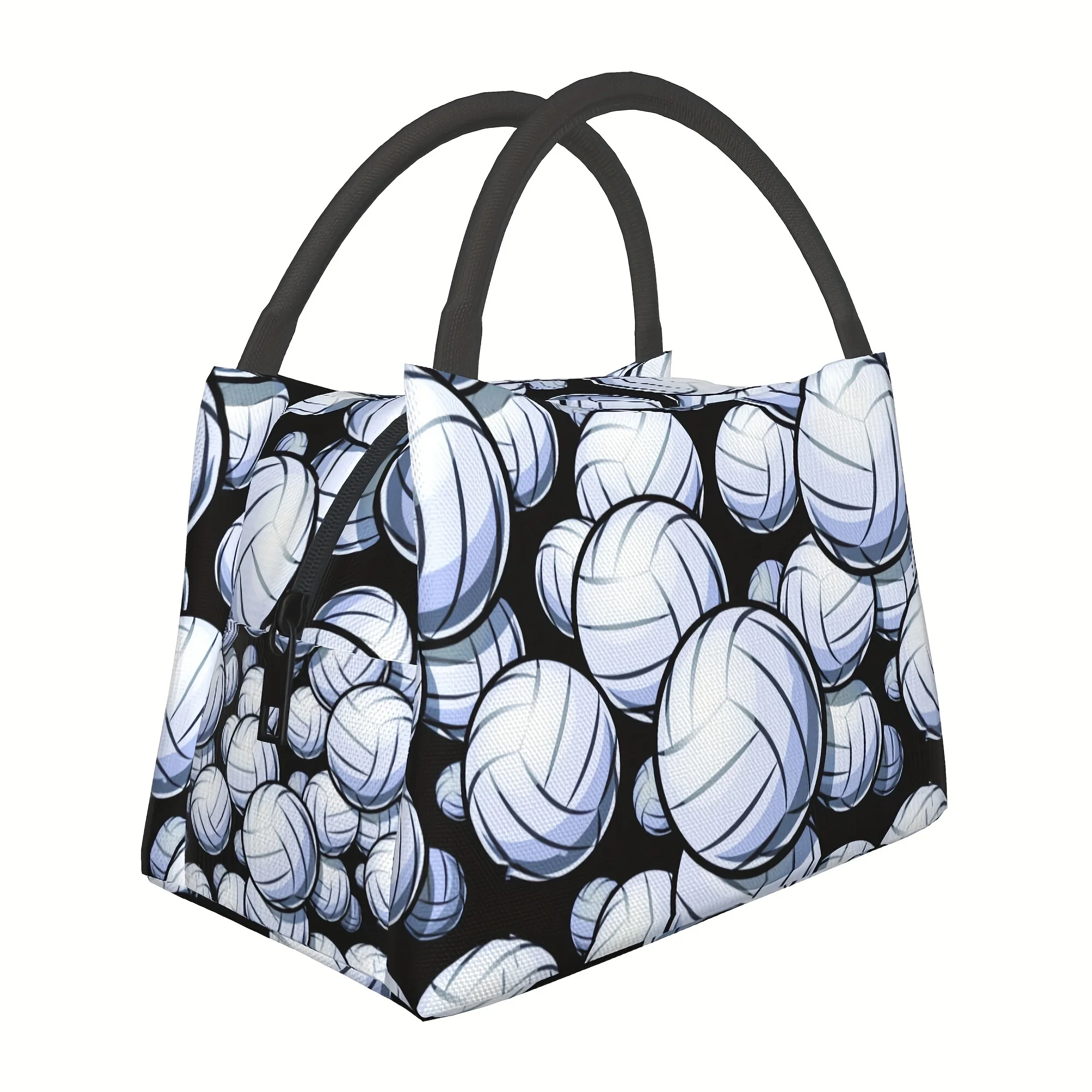 

Volleyball Pattern, Portable Reusable Cooler Bag, Insulated Lunch Bag, Essential for Camping Picnic Beach, Suitable for Home