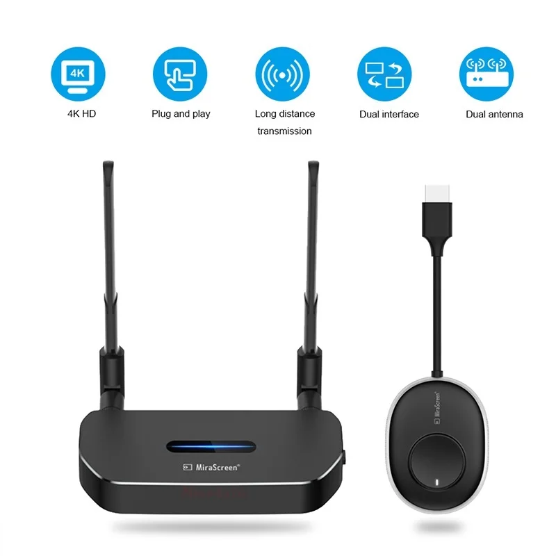 New Wireless hd video Transmitter Receiver Extender 50M Ultra 5g 4K Wifi display TV Stick Dongle Adapter for TV Projector