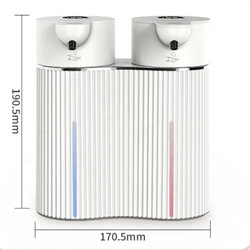 

STLF Dual-Head Wall-Mounted Hotel Automatic Soap Dispenser USB/Battery-Powered Hand Soap Shower Gel Dispenser for Use