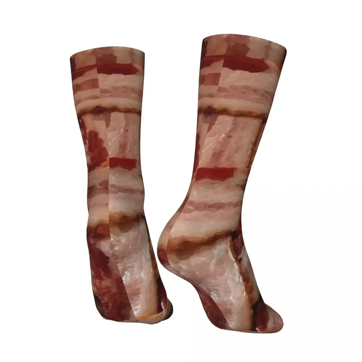 Kaus kaki desain pecinta Bacon Vintage Pria Wanita, kaus kaki basket bersirkulasi kaus kaki kru senang baru Harajuku uniseks