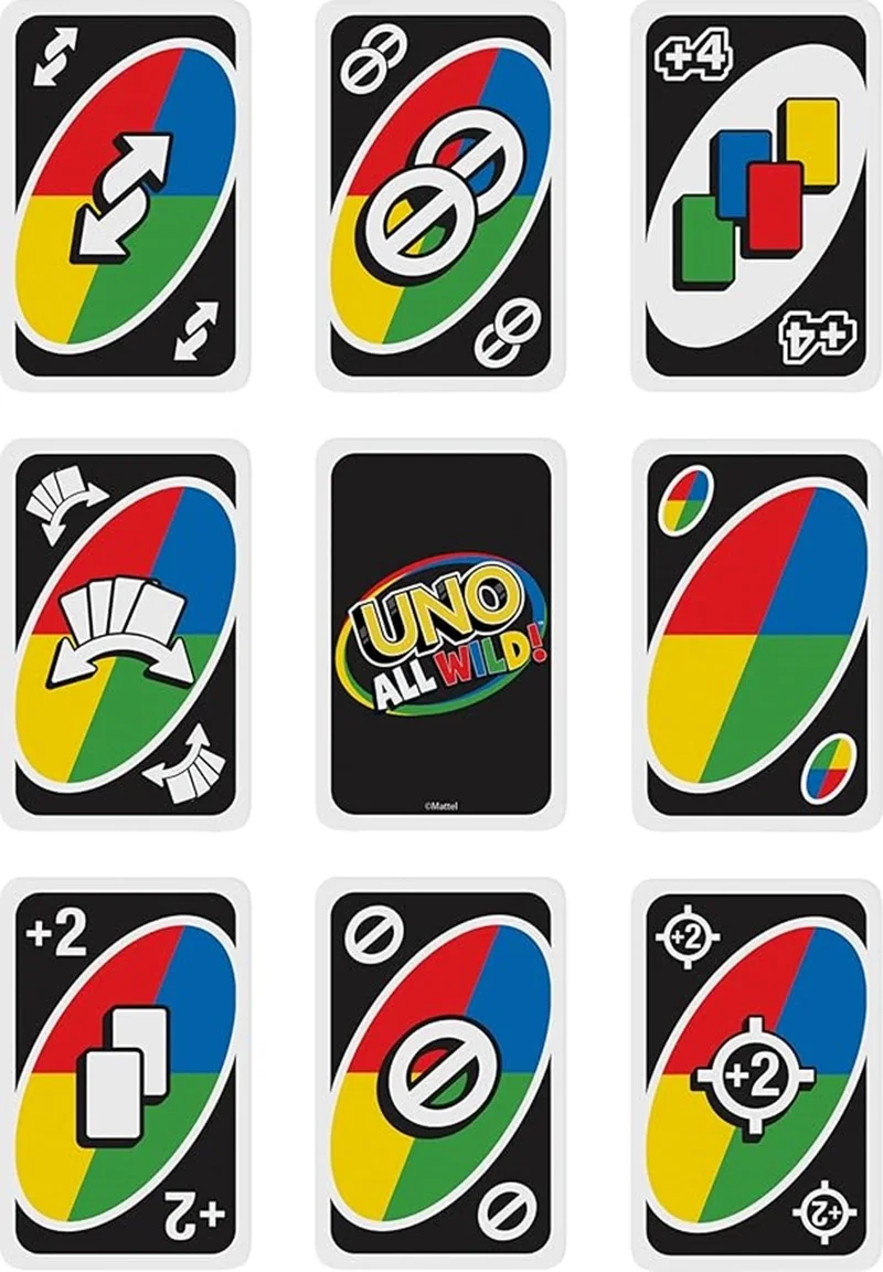 Mattel Games UNO All Wild Card Game with 112 Cards, Family & Adult Game Night for Players 7 Years & Older