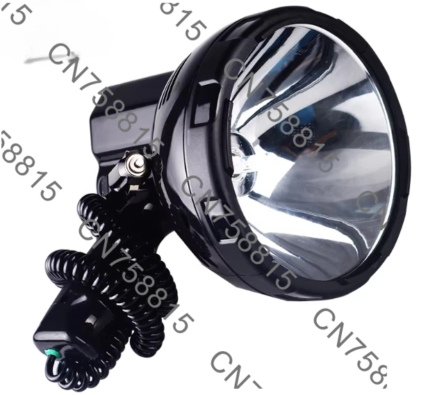 12V 55W 6500K Spotlight, Super Bright LED Flashlight Handheld Spotlight  3000 Meters Range，Large Flashlight Searchlight