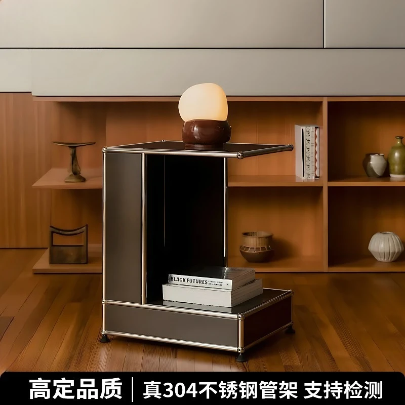 Light Luxury Medieval Bookcase Simple Metal Xiaohongshu Trend Study Stainless Steel Display Cabinet