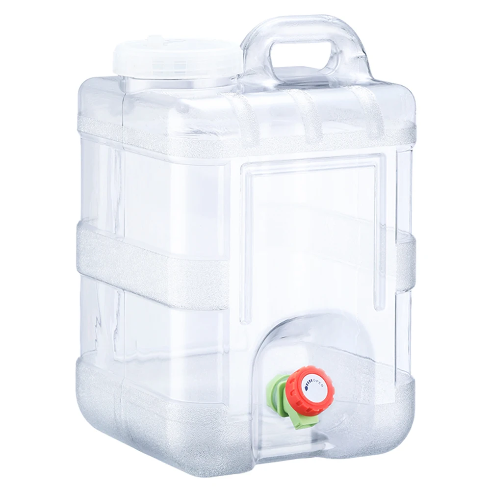Portable Water Tank Container 15L Camping Bucket Water Storage with Faucet No Leakage Large Capacity for Camping Cooking Picnic