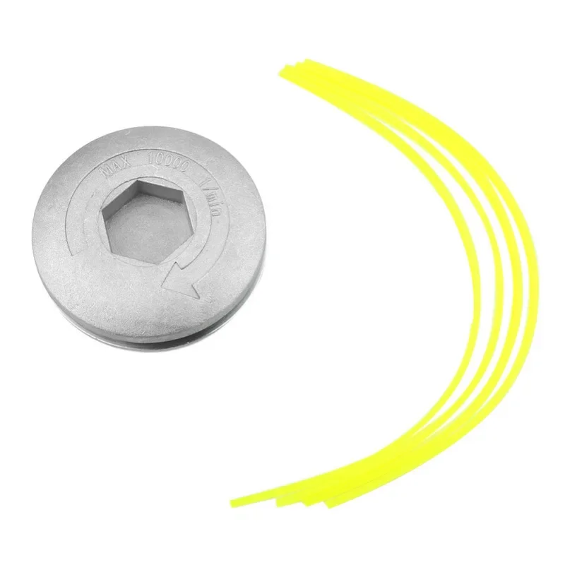 رأس عالمي لقص العشب من الألومنيوم ، رأس قاطع للفرشاة بأربعة خطوط ، رأس خط قطع العشب من النايلون لماكينة جزازة العشب ، فضي