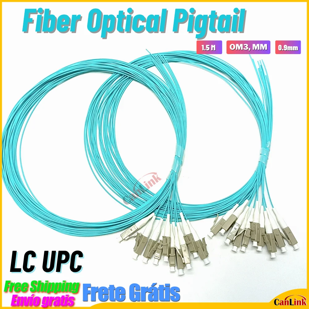 LC/UPC OM3 Fiber Optic Pigtails MM G652D SX Core 0.9Mm Optical Pigtail LSZH Jacket