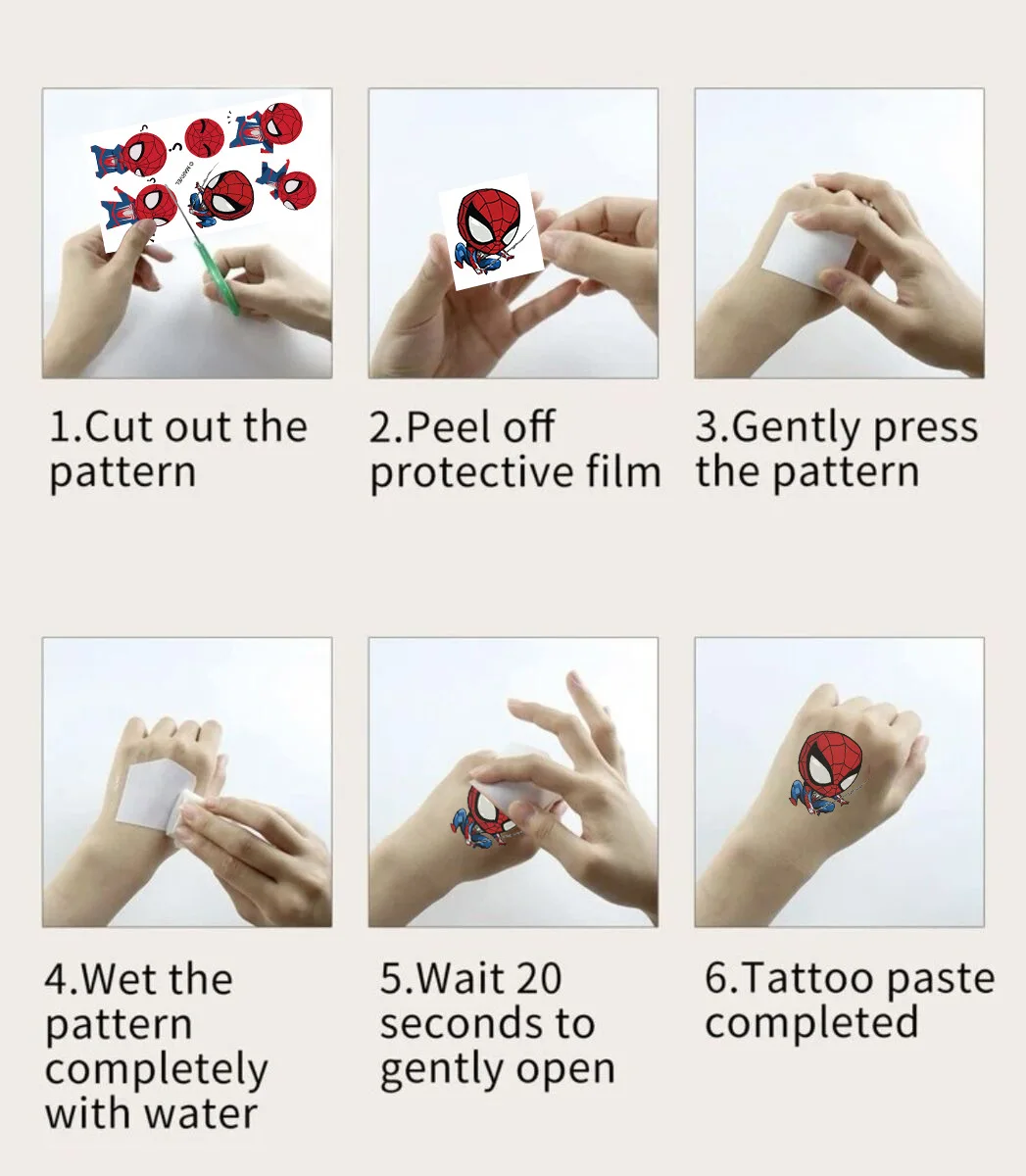 สติกเกอร์ลายการ์ตูน 10 ชิ้น สติกเกอร์ลายอนิเมะเท่ๆ สำหรับงานปาร์ตี้เด็ก ชุดสติกเกอร์รอยสักชั่วคราว ของขวัญเด็ก ของเล่น