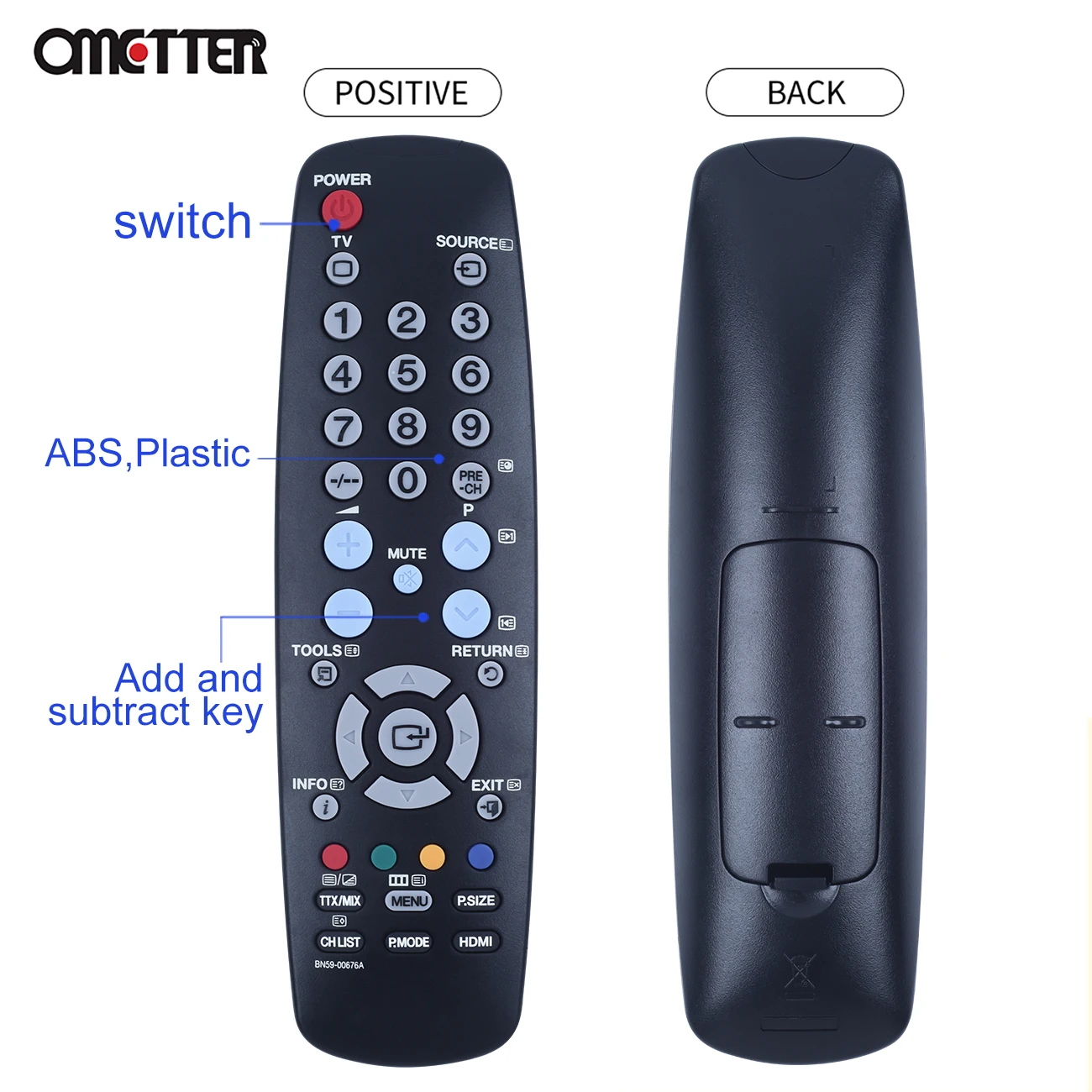 Universal BN59-00676A Suitable for Samsung TV Remote Control PS42A410C1XXC