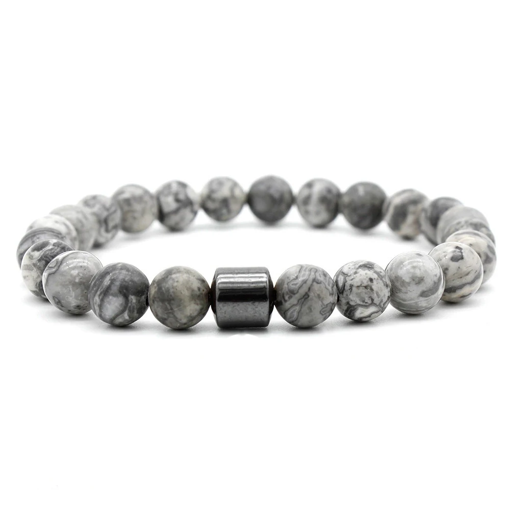 Tiger Eyes Natural Stone Beads Handmade Men Magnetic Hematite Accessory Bracelets for Boyfriend Father Gift