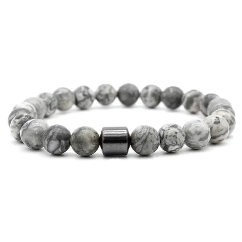 Tiger Eyes Natural Stone Beads Handmade Men Magnetic Hematite Accessory Bracelets for Boyfriend Father Gift