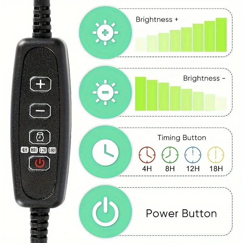 LED تنمو ضوء حديقة النبات زهرة عصارية تنفس إنبات وعاء 6/12 خلية البذور كاتب صندوق صينية مع Ventilati قابل للتعديل #4