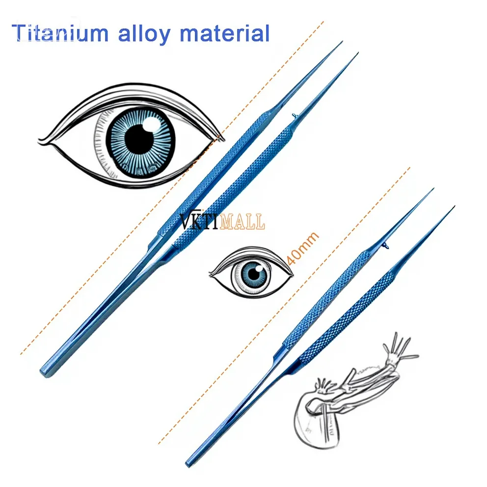 

Титановые кольцевые щипцы 14/18 см, микро-микротонкое цельное кольцо, пластиковый хирургический инструмент, офтальмологический пинцет