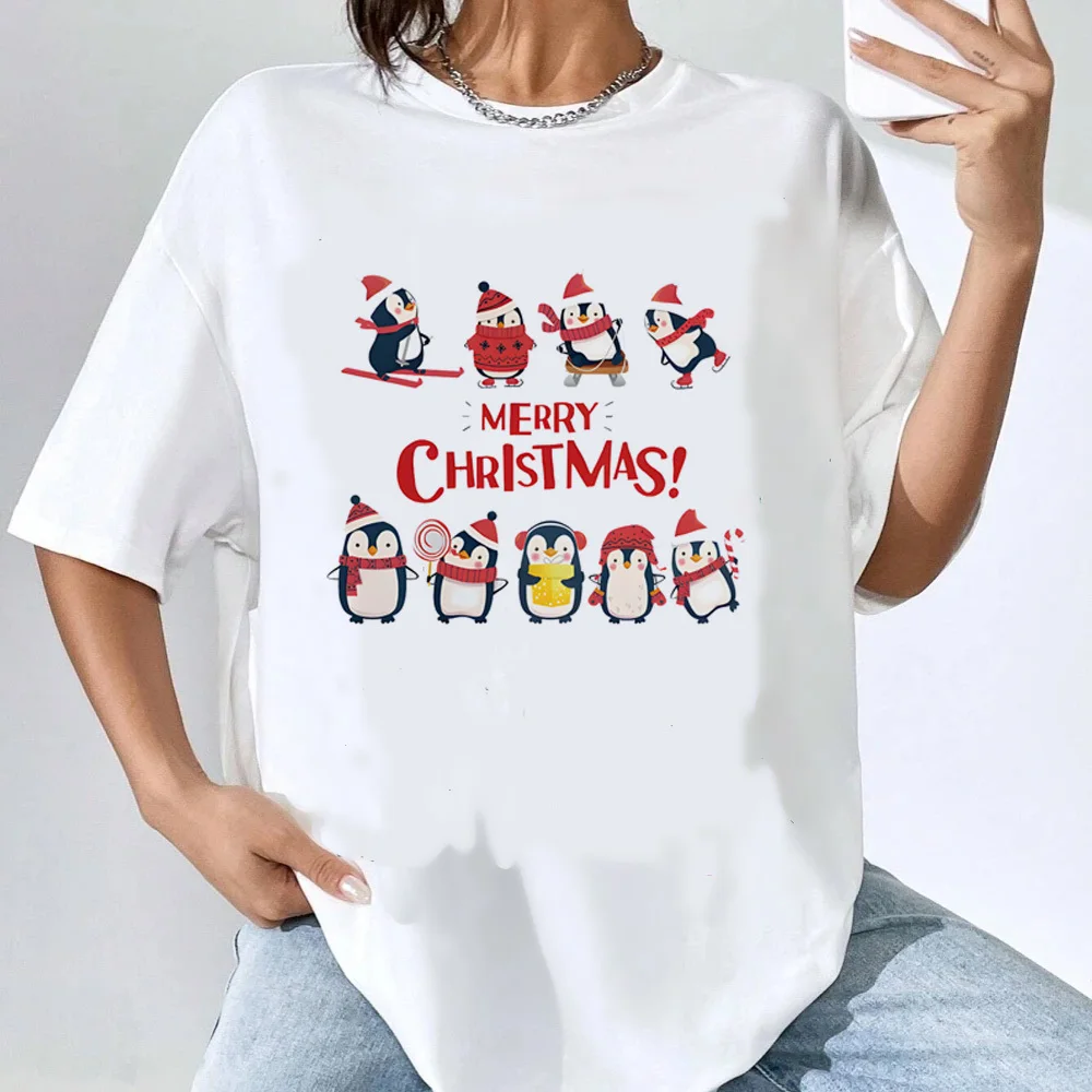 Christmas t-shirt female 80s Gothic Grunge Breathable kawaii Classic shirt Grunge 80s Retro hip hop Trendy Psychedelic