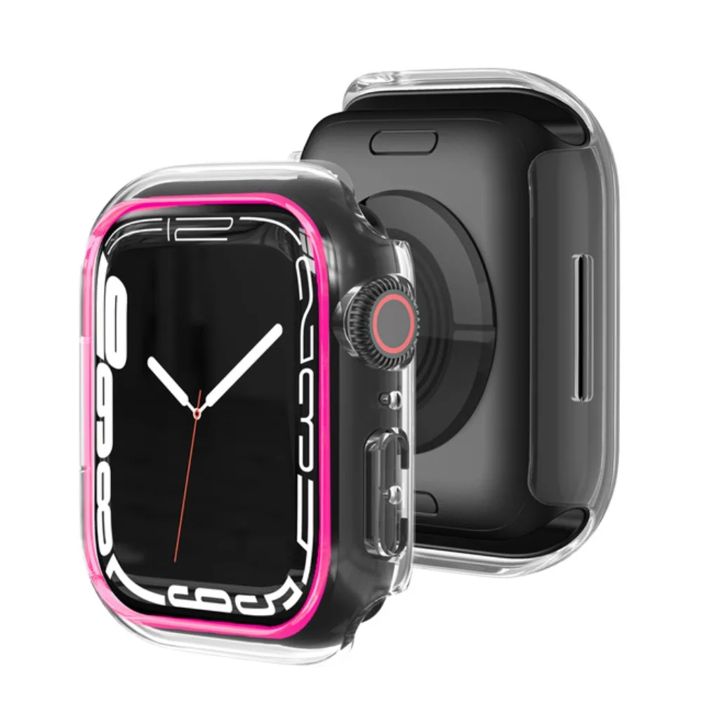Fluorescence Hollow Cover for Apple Watch Case 49mm 45 44 41 40 38 46 42mm No Screen Protector for iWatch 11 10 9 8 7 6 5 4 SE
