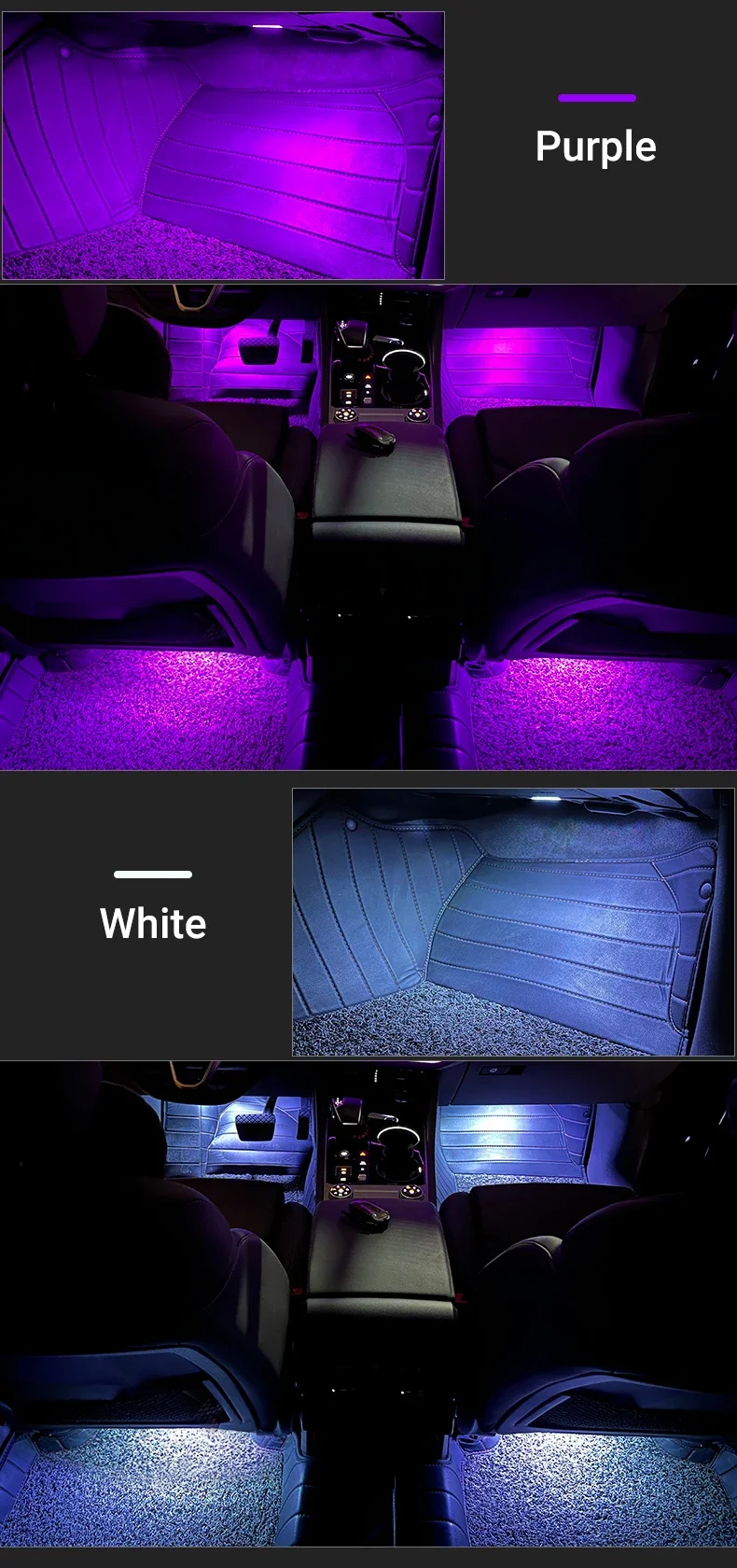 Für Skoda Octavia Pro A8 MK4 Superb 3, Rapid Kodiaq Karoq Für Seat Leon MK3 Ibiza Ateca Toledo Auto Fußraum Lichter Zubehör – Detail 11